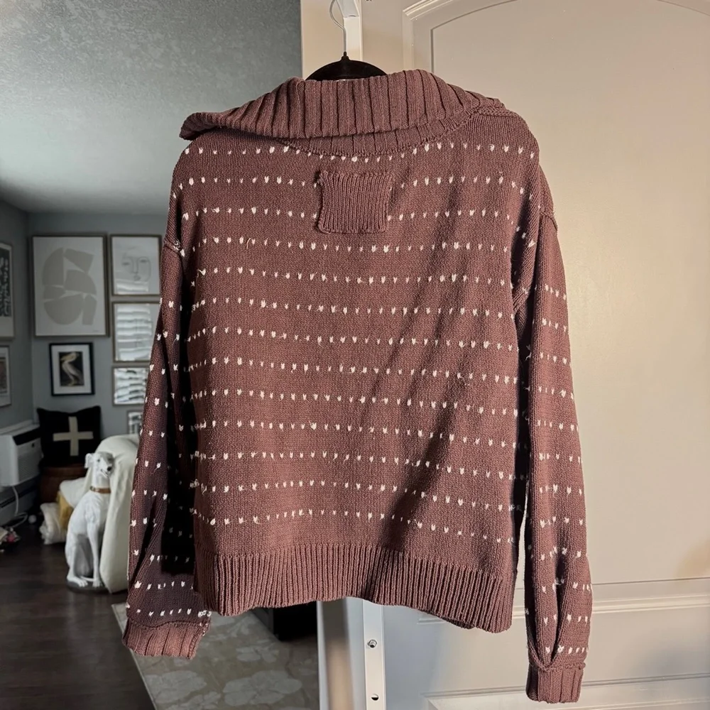 Free people spot on polo sweater SZ M - Picture 3 of 3